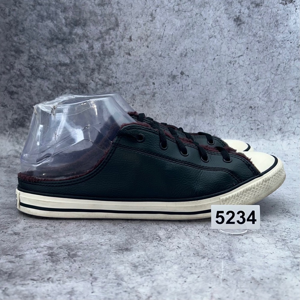 Converse All Star Dainty Mule Women 7.5 Green Faux Fur Lined Slip On 569546C